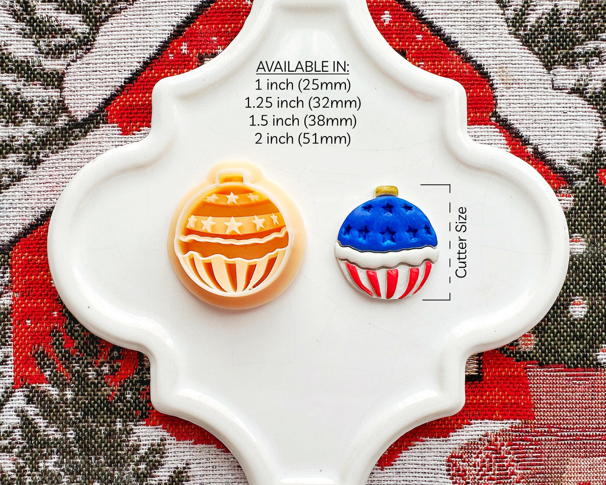 USA Flag Christmas Ornament Clay Cutter - Christmas 2024