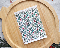 Rustic Evergreen and Red Berries Polymer Clay Transfer Sheet - Christmas 2024