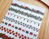 Festive Christmas Borders & Garlands Polymer Clay Transfer Sheet - Christmas 2024