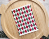 Red & Green Argyle Plaid Polymer Clay Transfer Sheet - Christmas 2024