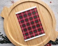 Classic Red and Green Tartan Plaid Polymer Clay Transfer Sheet - Christmas 2024