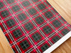 Classic Red and Green Tartan Plaid Polymer Clay Transfer Sheet - Christmas 2024