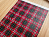 Classic Red and Green Tartan Plaid Polymer Clay Transfer Sheet - Christmas 2024