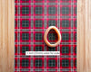 Classic Red and Green Tartan Plaid Polymer Clay Transfer Sheet - Christmas 2024