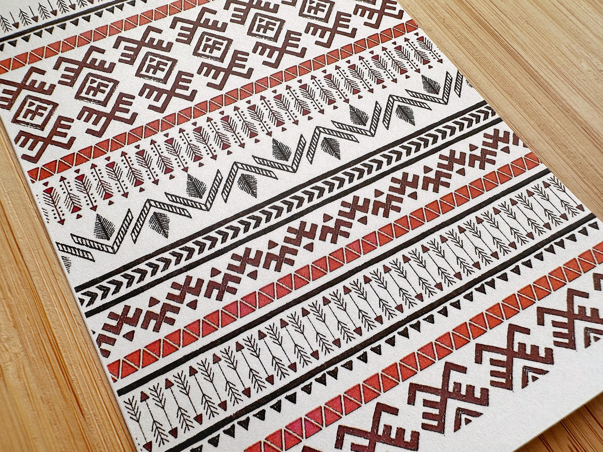 Western Tribal Arrows and Geometric Patterns Polymer Clay Transfer Sheet - Christmas 2024