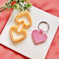 Heart Keychain Clay Cutter – Valentine Polymer Clay Cutter