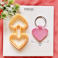 Heart Keychain Clay Cutter – Valentine Polymer Clay Cutter