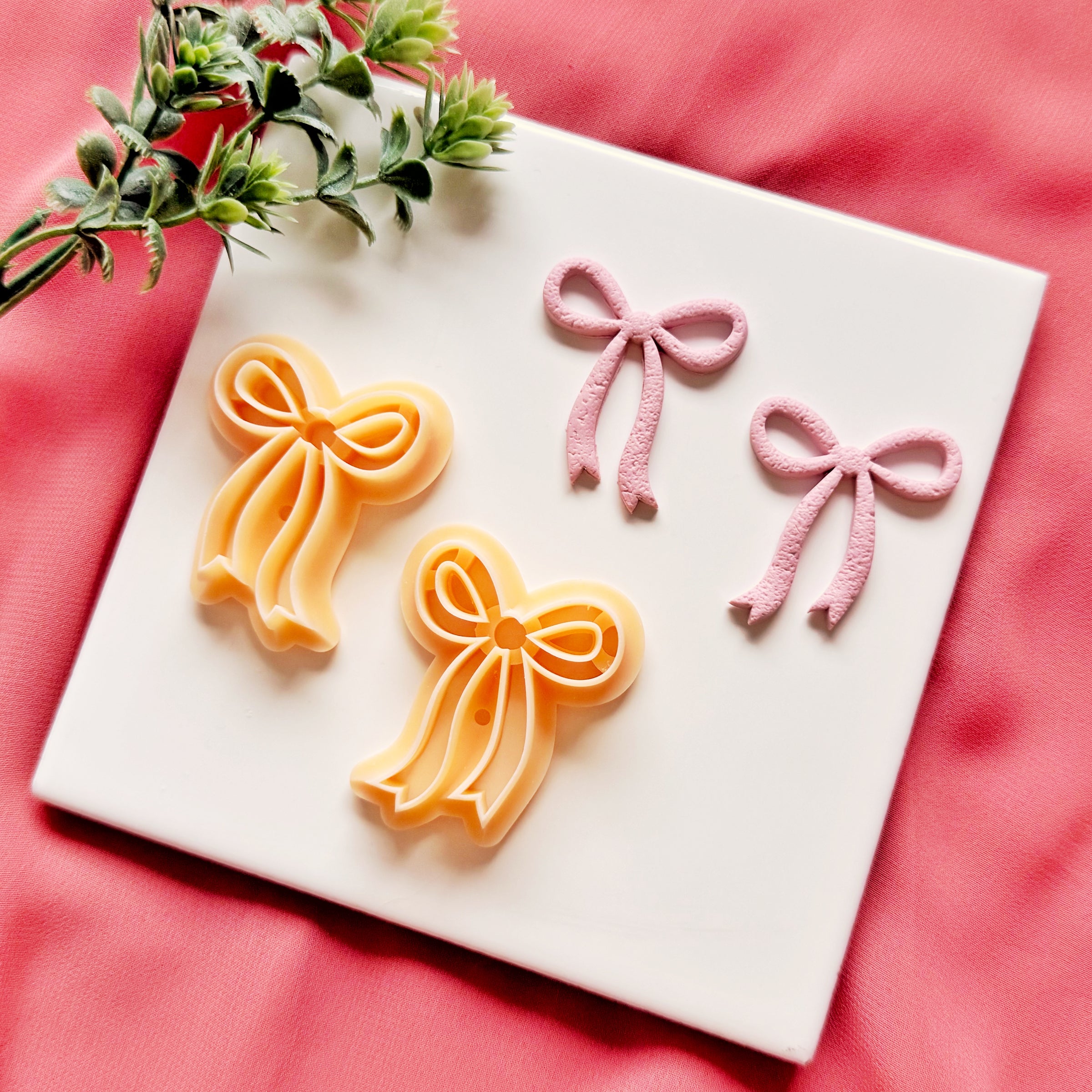 Ribbon Bow Clay Cutter Set - Valentine Polymer Clay Cutters