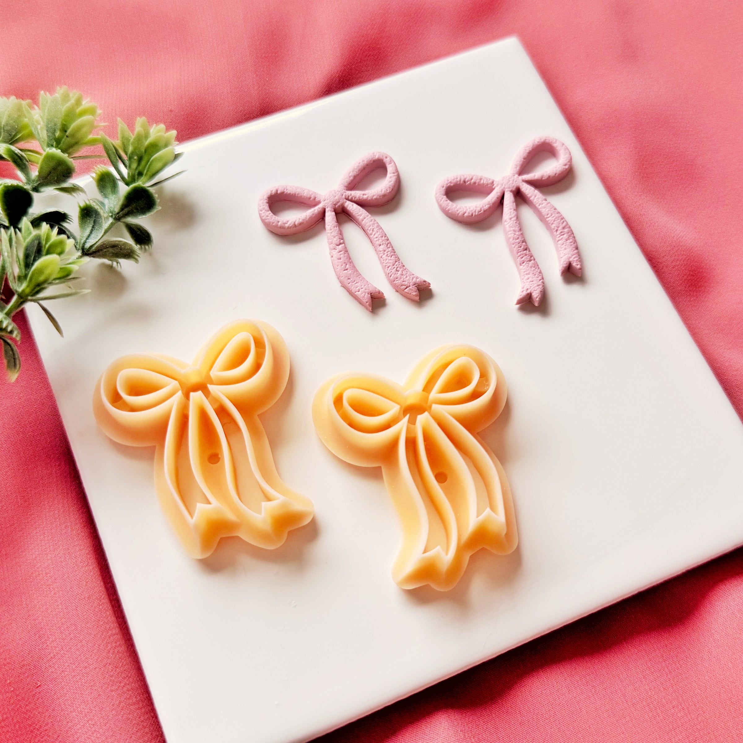 Ribbon Bow Clay Cutter Set - Valentine Polymer Clay Cutters