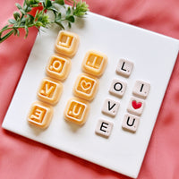 Love Letter Tile Clay Cutter Set – Valentine Message Cutters
