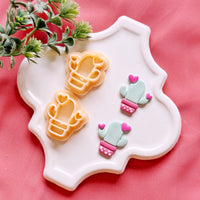 Heart Cactus Mirror Set – Valentine Polymer Clay Cutters