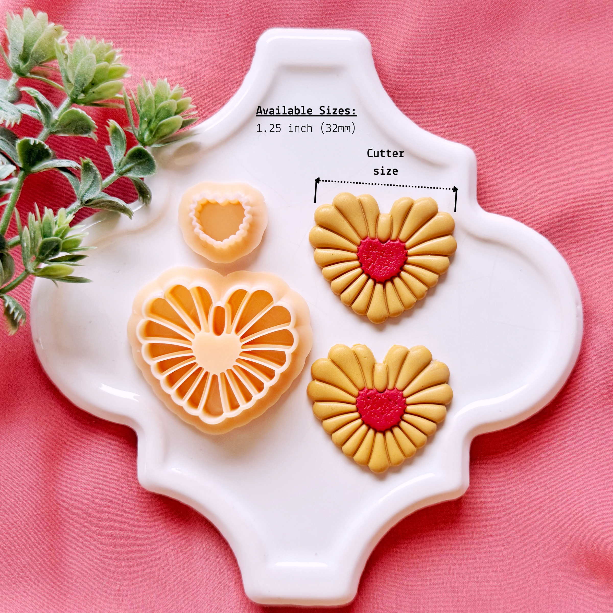 Linzer Heart Cookie Clay Cutter Set – Polymer Clay Bakery Cutters