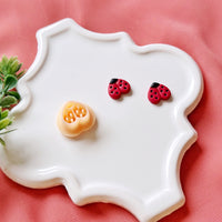 Heart Ladybug Clay Cutter – Valentine Polymer Clay Stud Cutter
