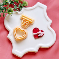 Chocolate Box Heart Clay Cutter Set – Valentine Polymer Clay Cutters