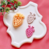Floral Anatomical Heart Clay Cutter – Valentine Polymer Clay Cutter