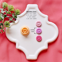 Heart Coin Clay Cutter – Valentine Polymer Clay Cutter