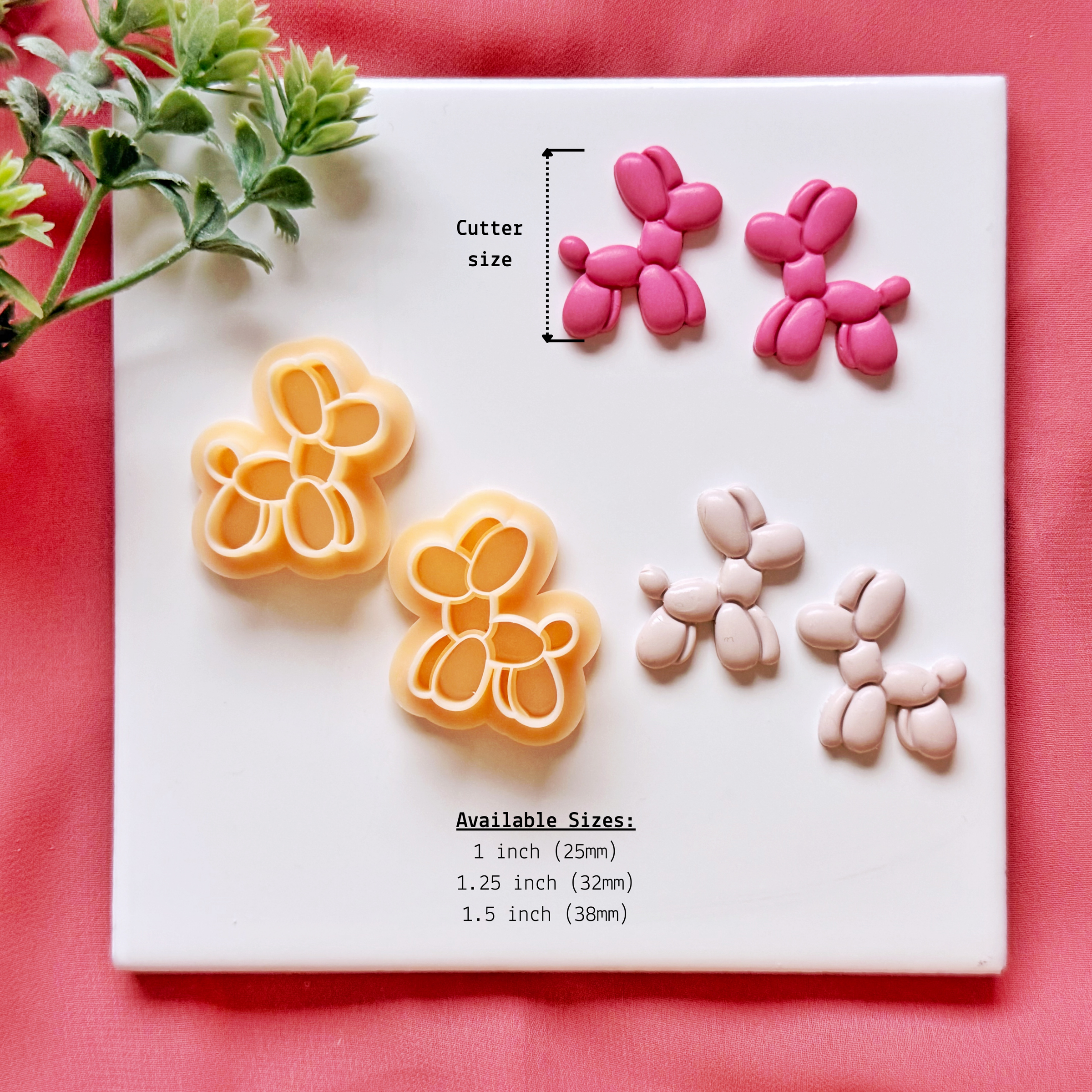 Balloon Dog Clay Cutter Set – Mirror Polymer Clay Earring Cutters