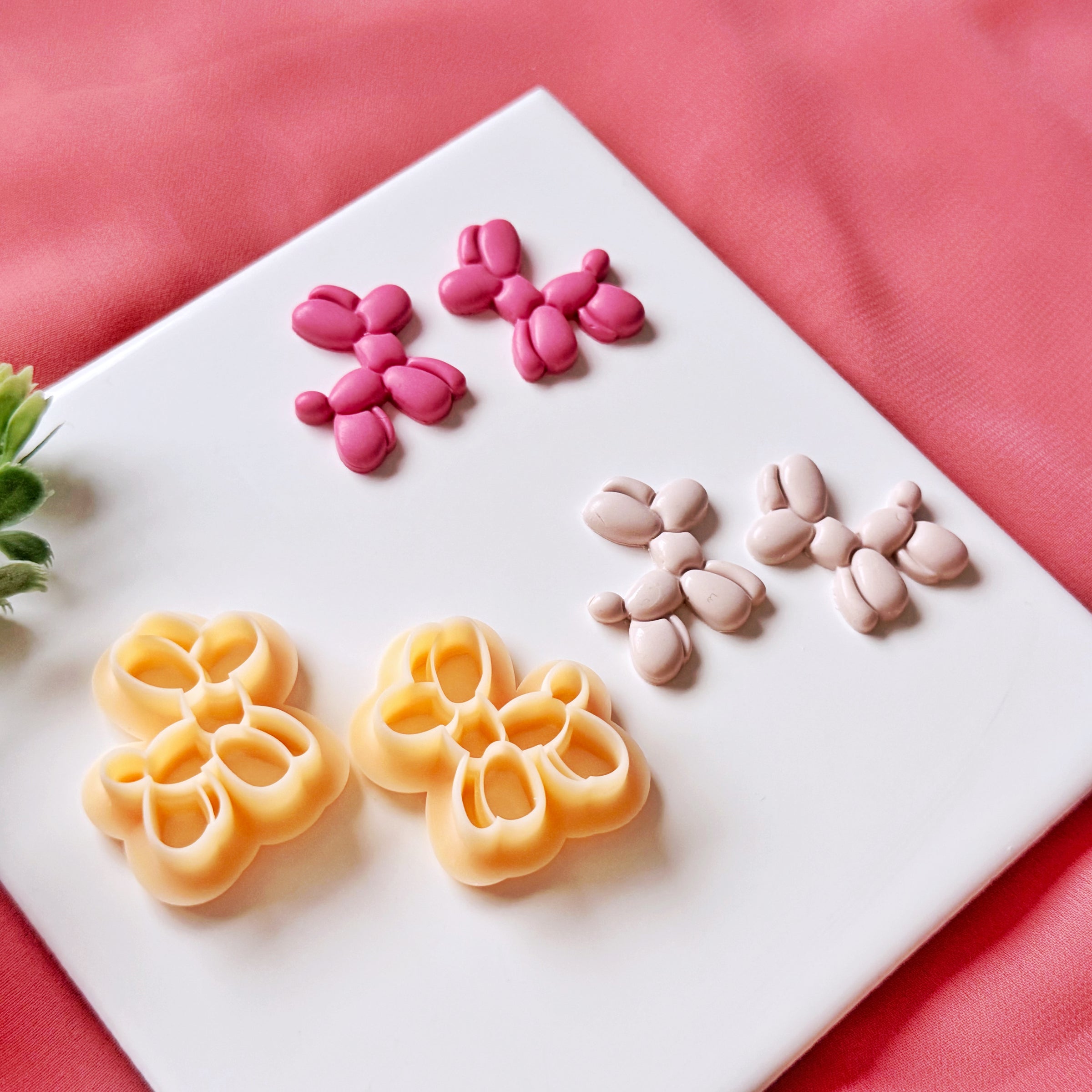 Balloon Dog Clay Cutter Set – Mirror Polymer Clay Earring Cutters