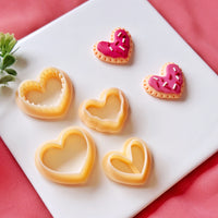 Heart Poptart Clay Cutter Set – Valentine Polymer Clay Cutters
