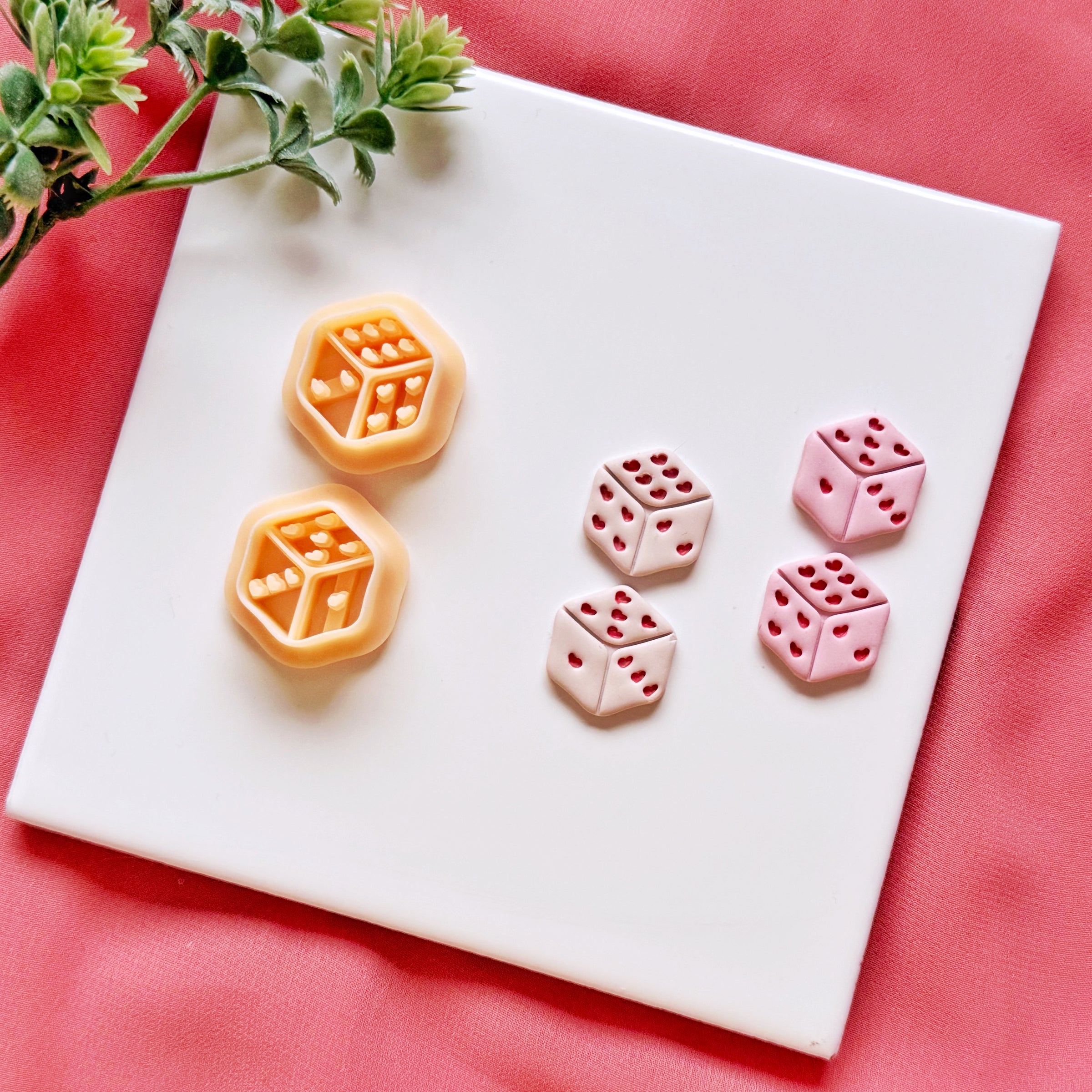 Love Dice Clay Cutter Set – Valentine Polymer Clay Cutters