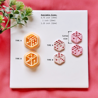 Love Dice Clay Cutter Set – Valentine Polymer Clay Cutters