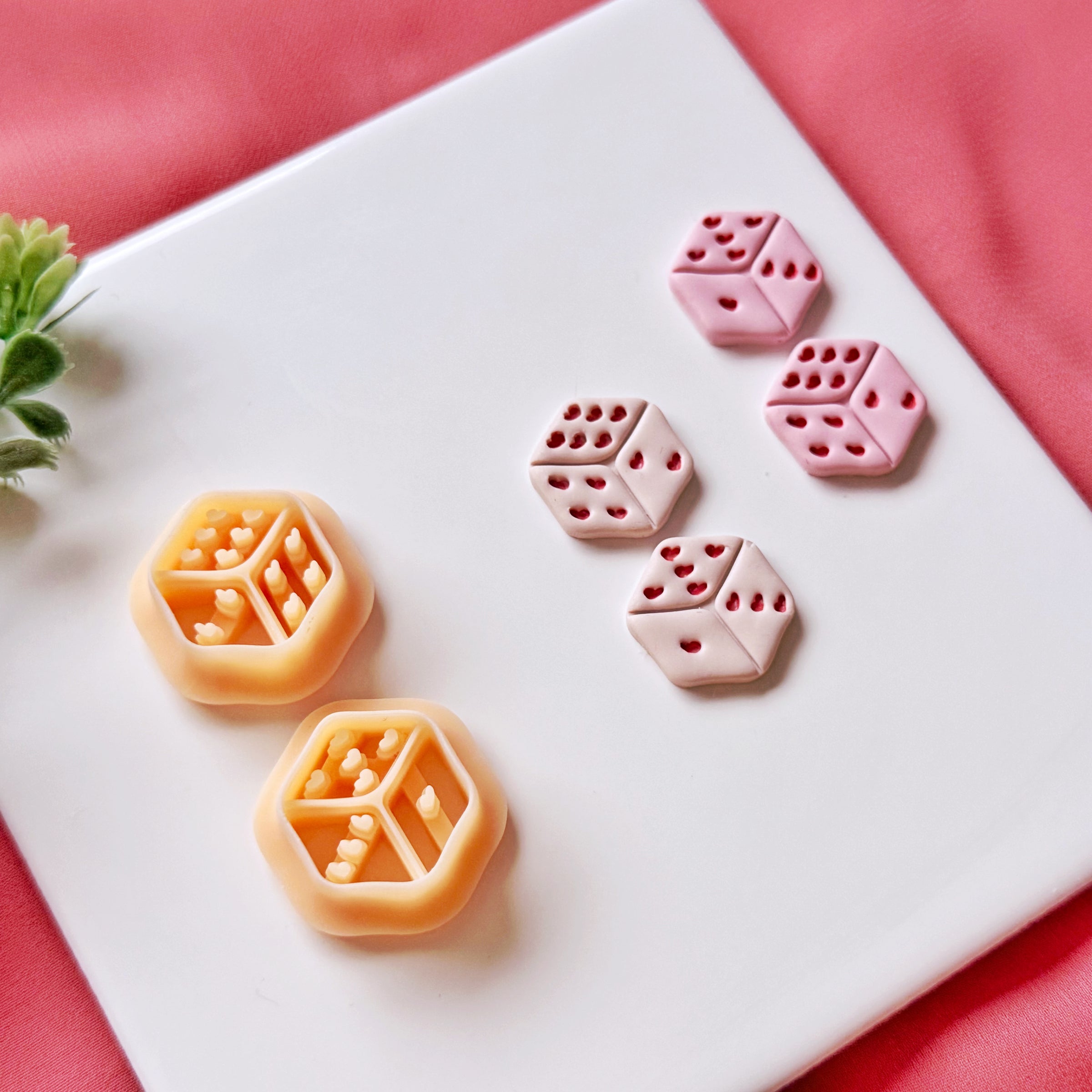 Love Dice Clay Cutter Set – Valentine Polymer Clay Cutters