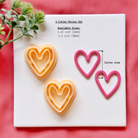 Thin Heart Clay Cutter – Minimal Polymer Clay Heart Cutter