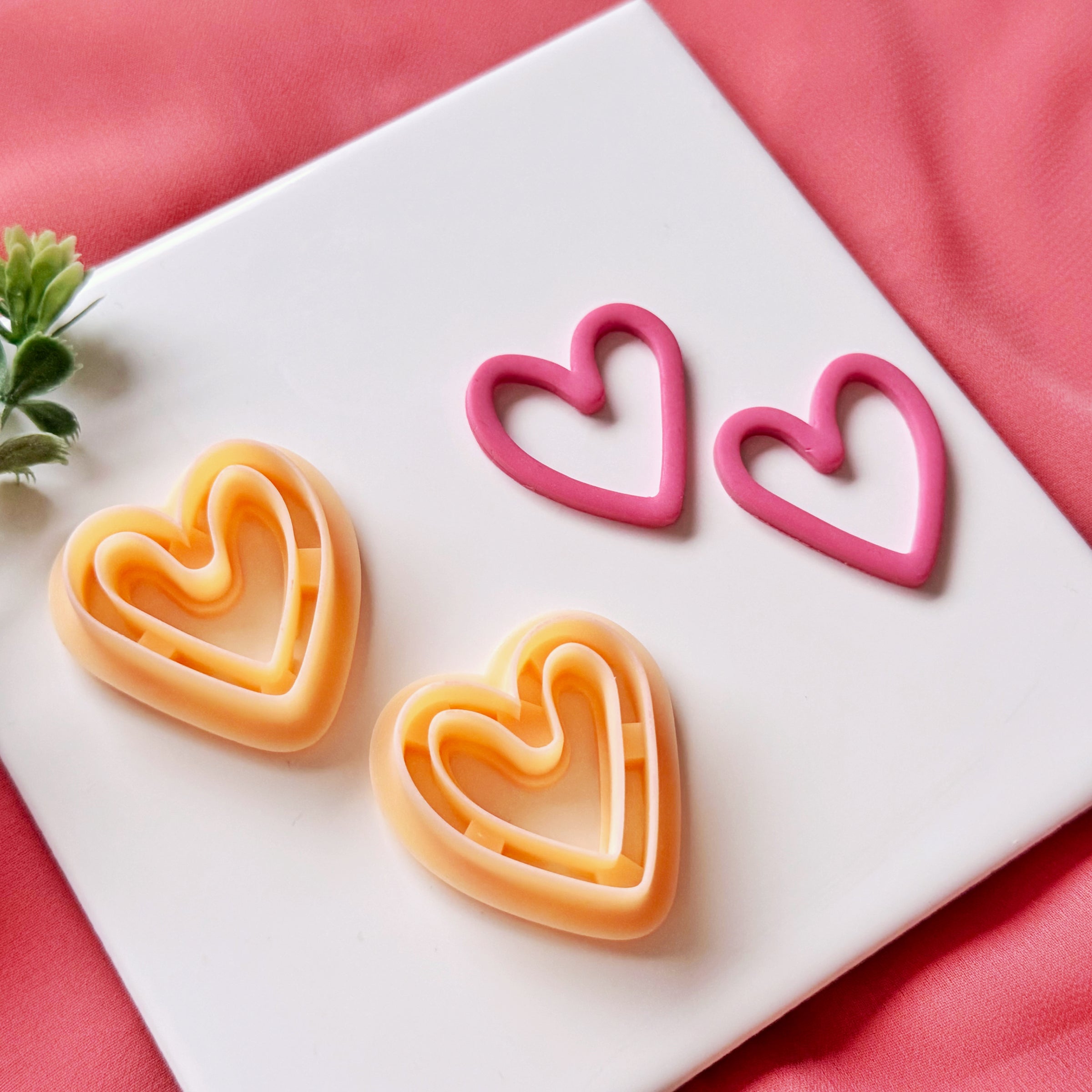 Thin Heart Clay Cutter – Minimal Polymer Clay Heart Cutter