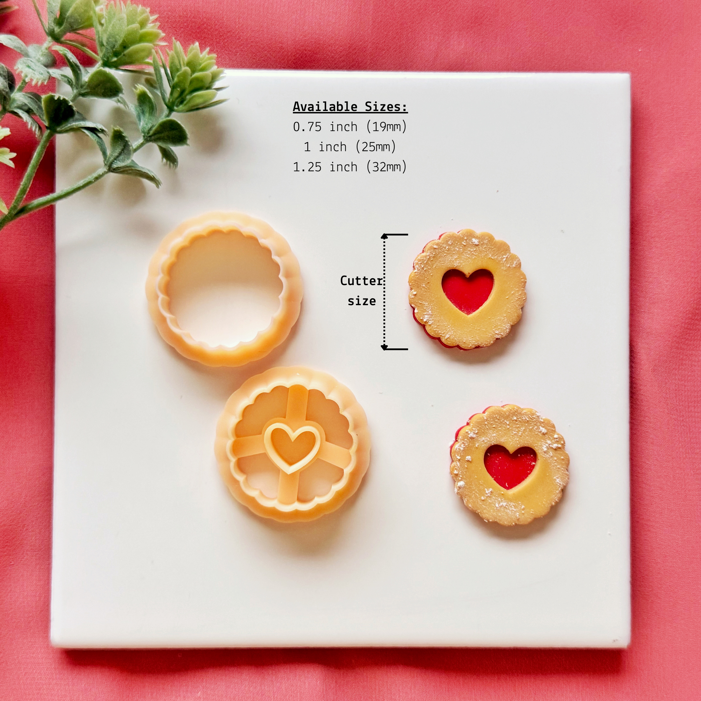 Heart Jam Cookie Clay Cutter Set – Polymer Clay Layered Cookie Cutters