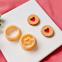 Heart Jam Cookie Clay Cutter Set – Polymer Clay Layered Cookie Cutters
