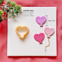 Heart Balloon Clay Cutter – Valentine Polymer Clay Earring Cutter