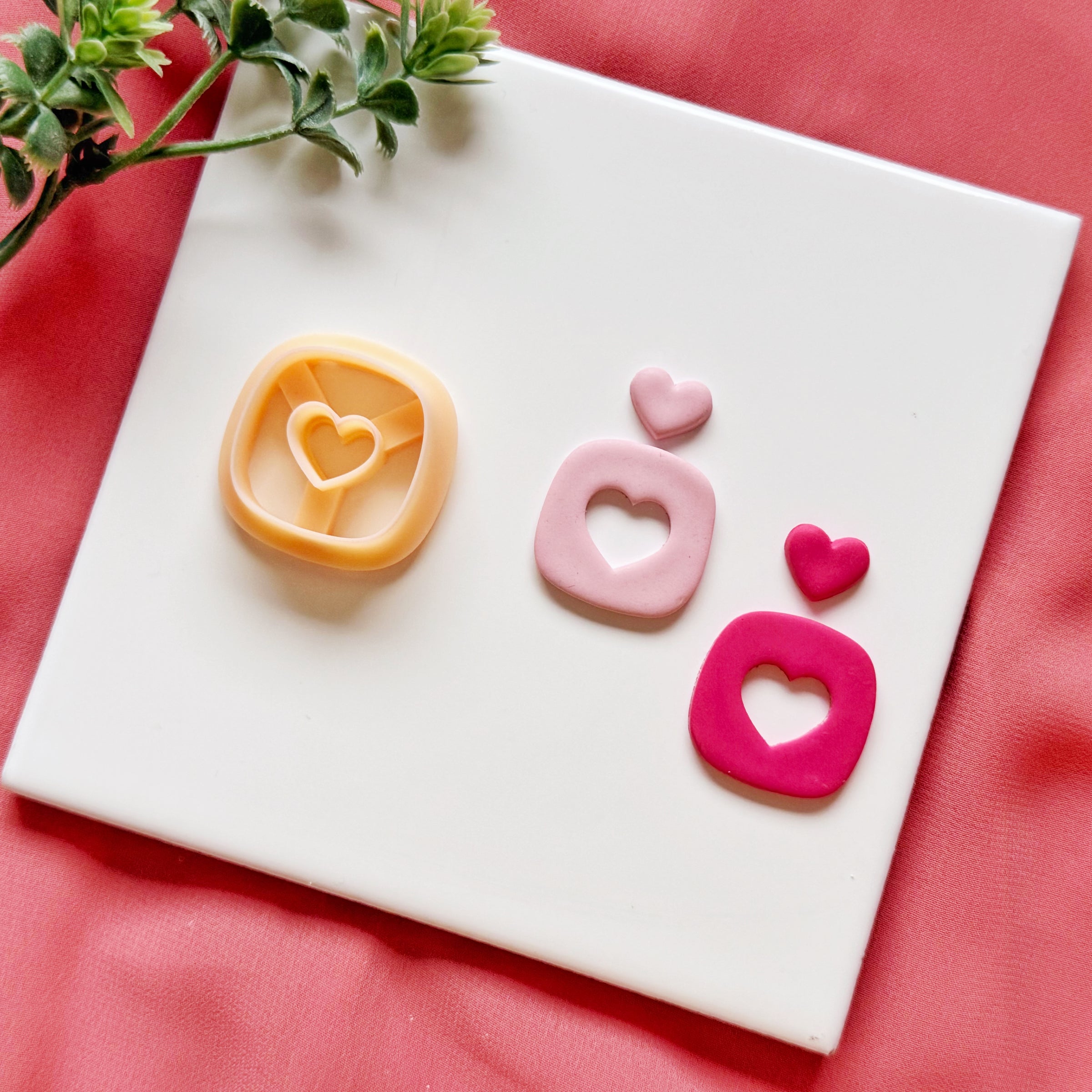 Heart Dangle Clay Cutter – Valentine Polymer Clay Dangle Cutter