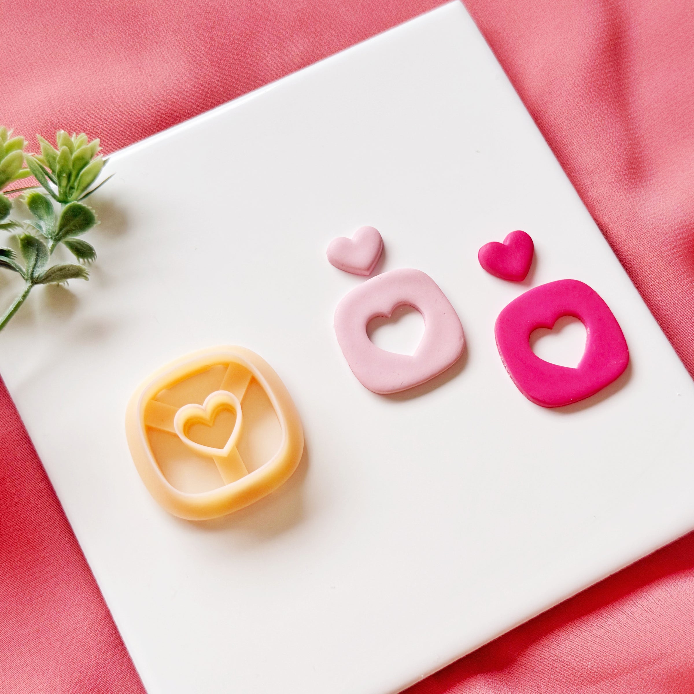 Heart Dangle Clay Cutter – Valentine Polymer Clay Dangle Cutter