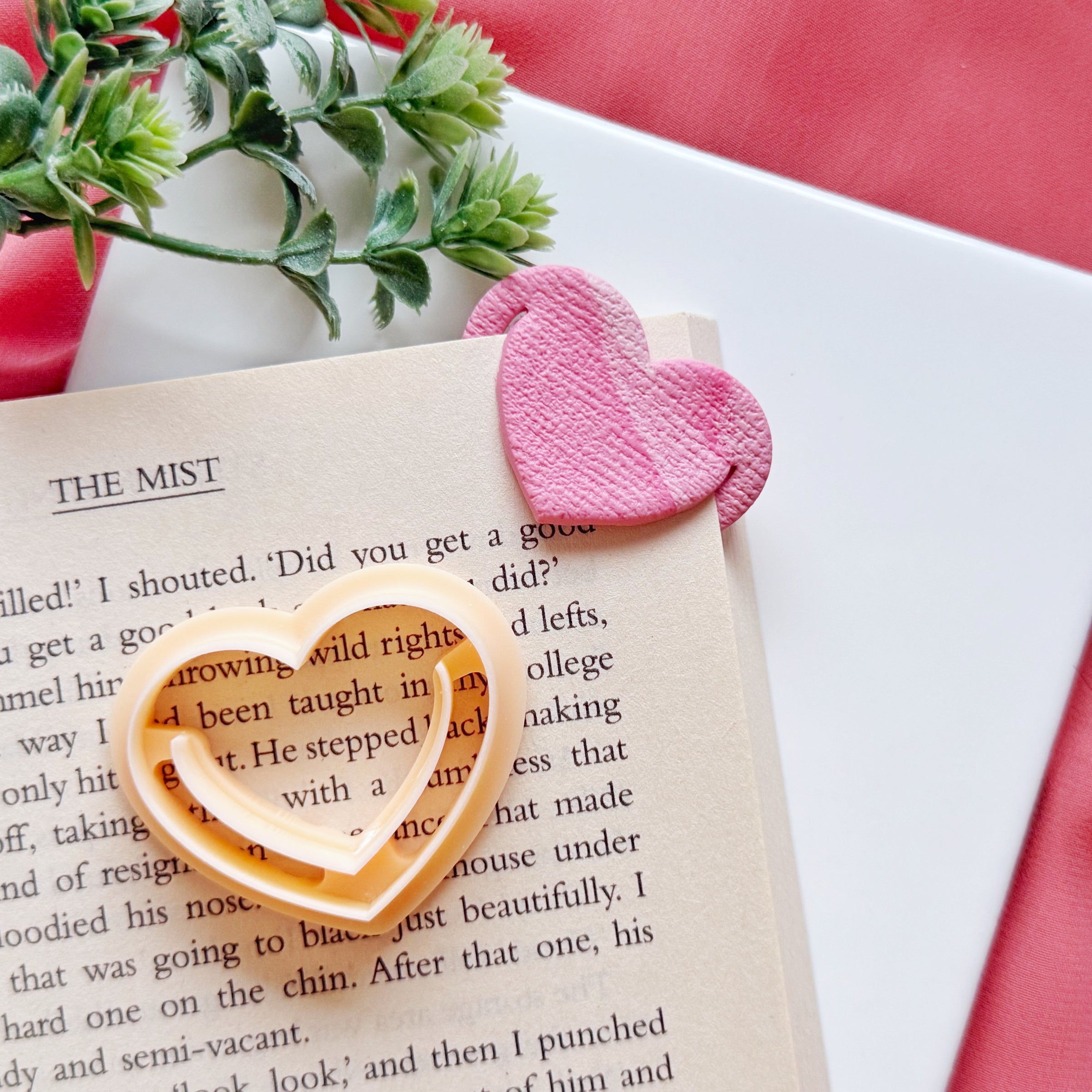 Heart Bookmark Clay Cutter – Valentine Polymer Clay Cutter