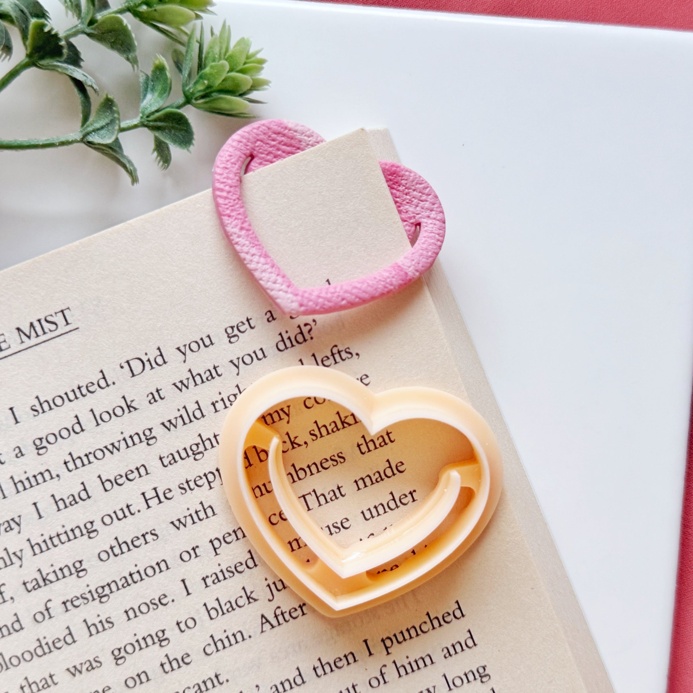 Heart Bookmark Clay Cutter – Valentine Polymer Clay Cutter