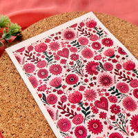 Nordic Heart Flowers Polymer Clay Transfer Sheet – Water Soluble Design