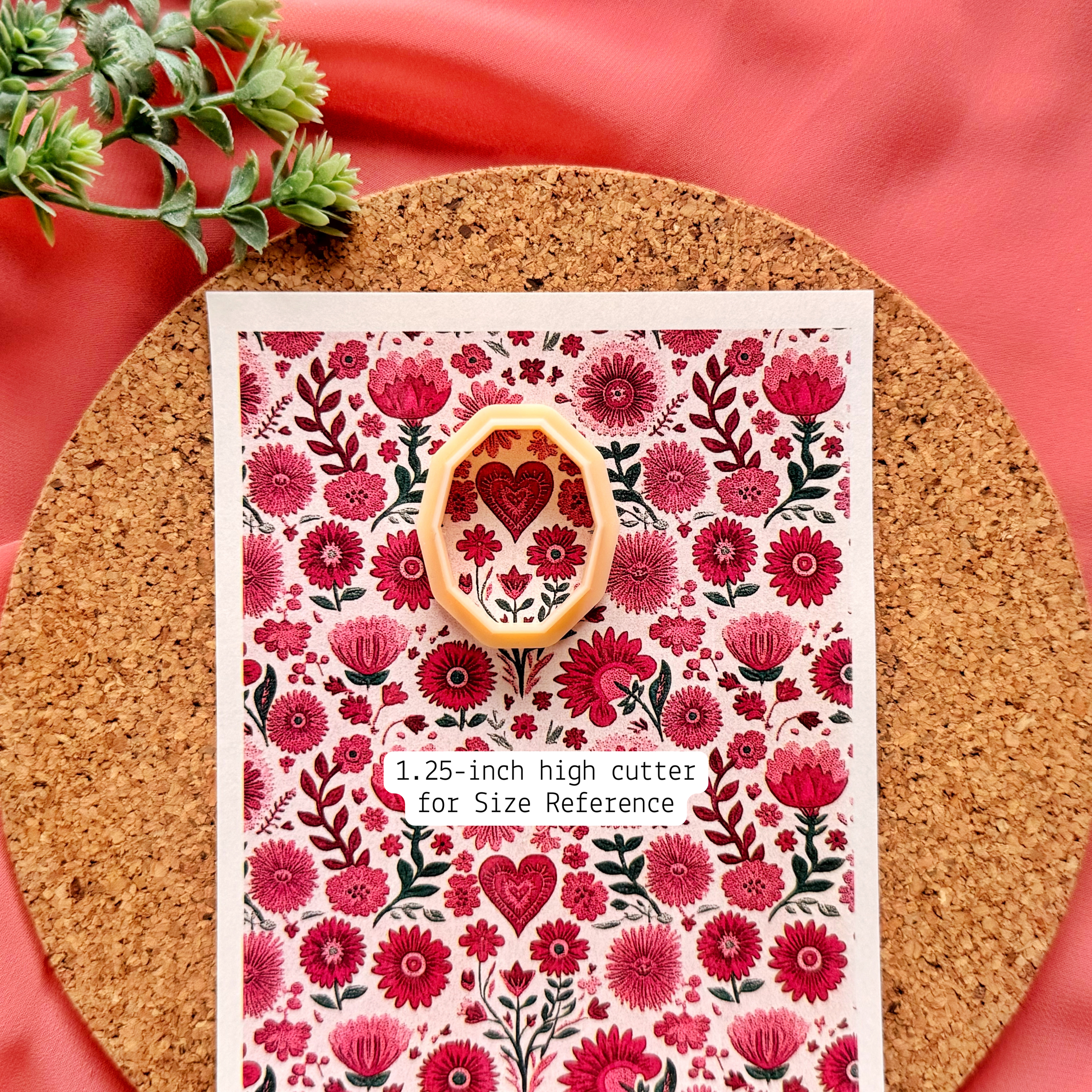 Nordic Heart Flowers Polymer Clay Transfer Sheet – Water Soluble Design