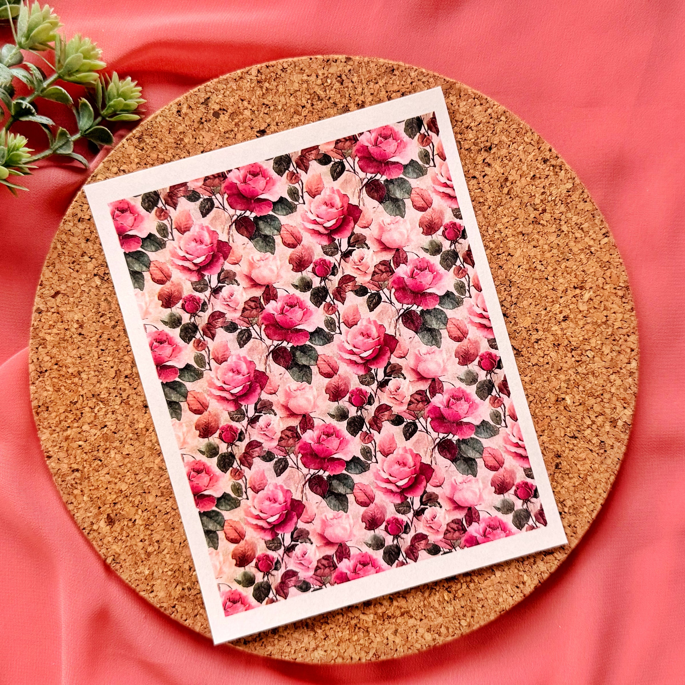 Valentine Roses Polymer Clay Transfer Sheet – Water Soluble Design