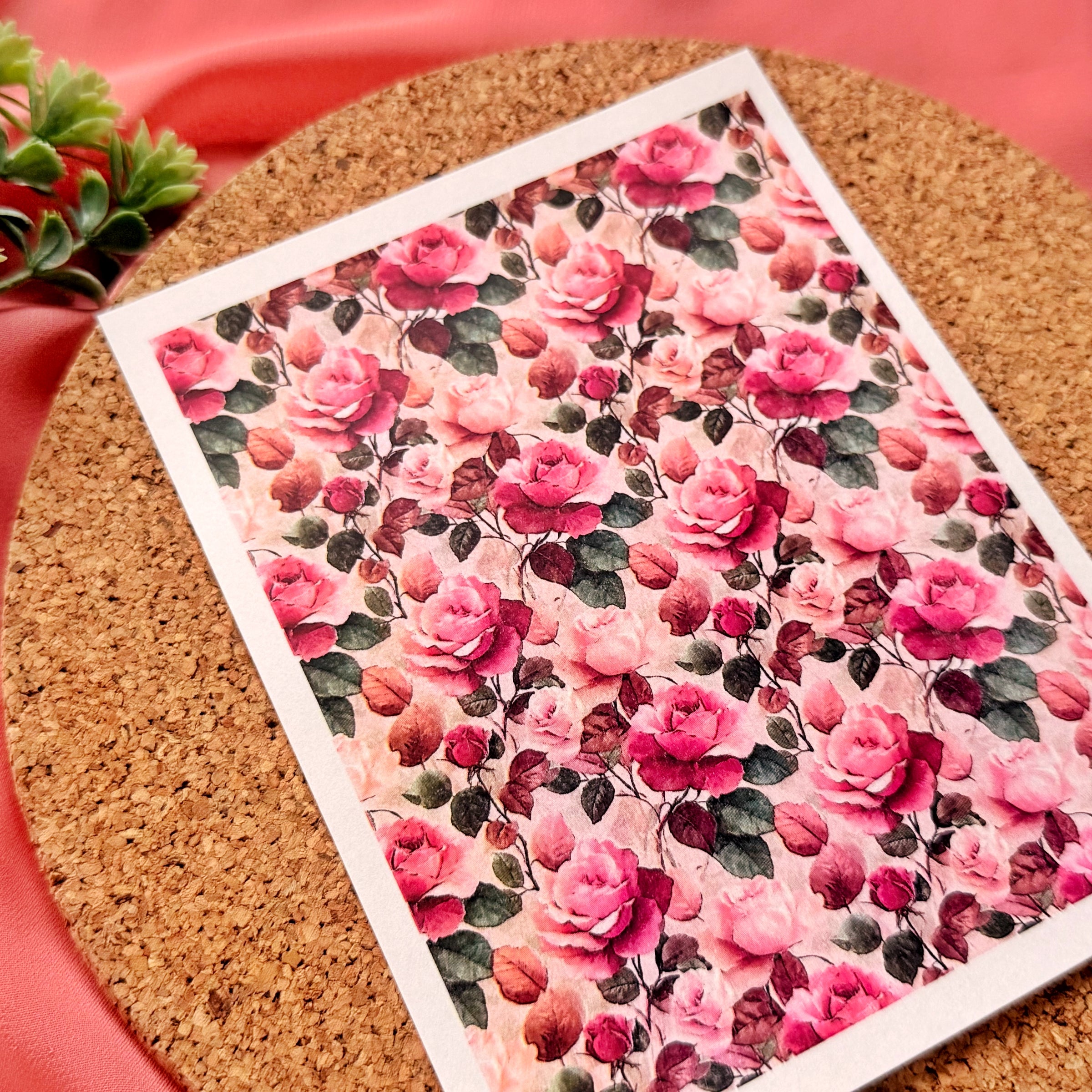 Valentine Roses Polymer Clay Transfer Sheet – Water Soluble Design