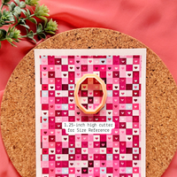 Checkered Hearts Polymer Clay Transfer Sheet – Water Soluble Design