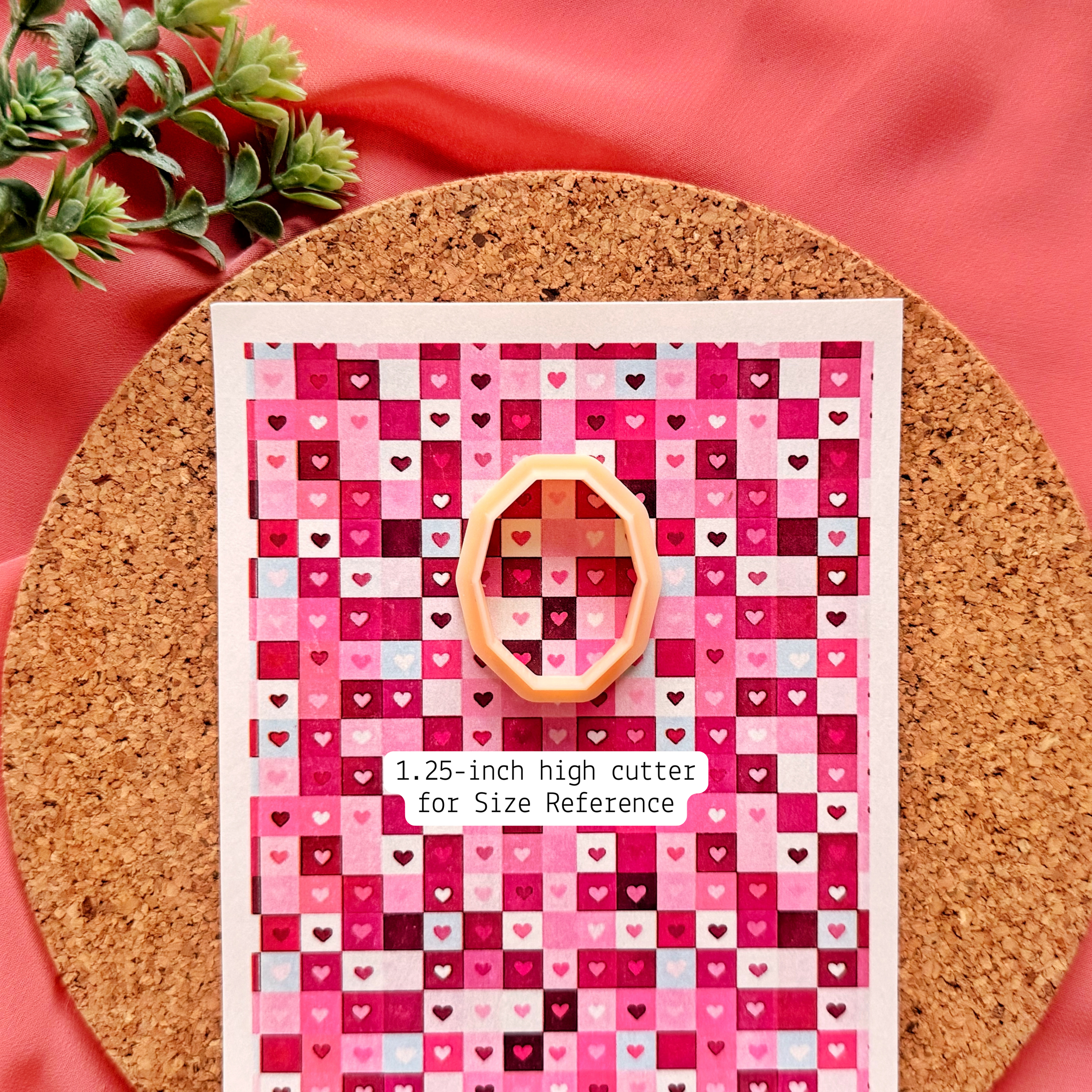 Checkered Hearts Polymer Clay Transfer Sheet – Water Soluble Design