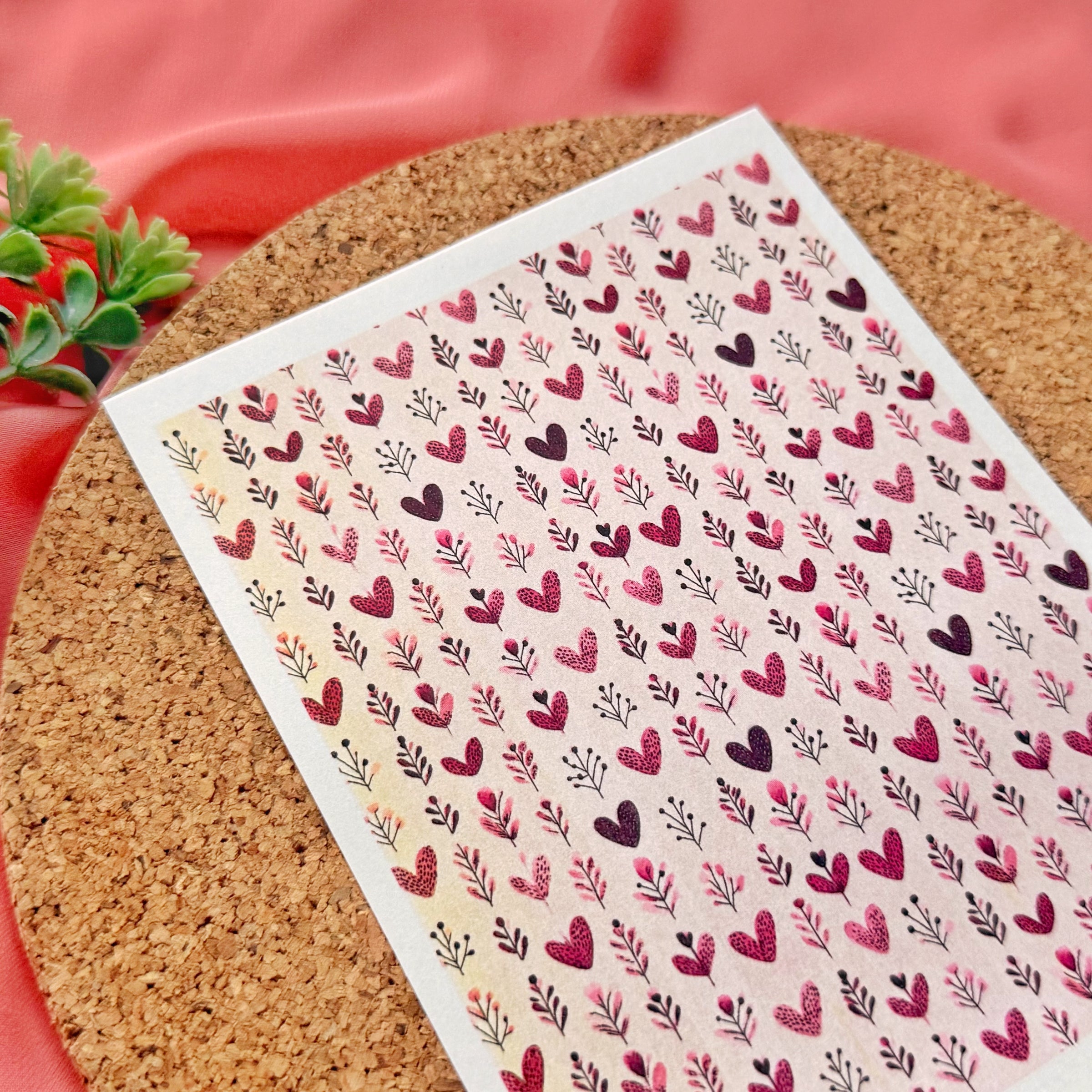 Mini Hearts Polymer Clay Transfer Sheet – Water Soluble Design