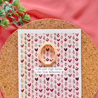 Mini Hearts Polymer Clay Transfer Sheet – Water Soluble Design