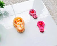 Love Light Bulb Clay Cutter for Polymer Clay | Valentine's Day 2025 Collection