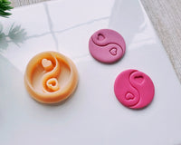 Yin Yang Heart Clay Cutter for Polymer Clay | Valentine's Day 2025 Collection