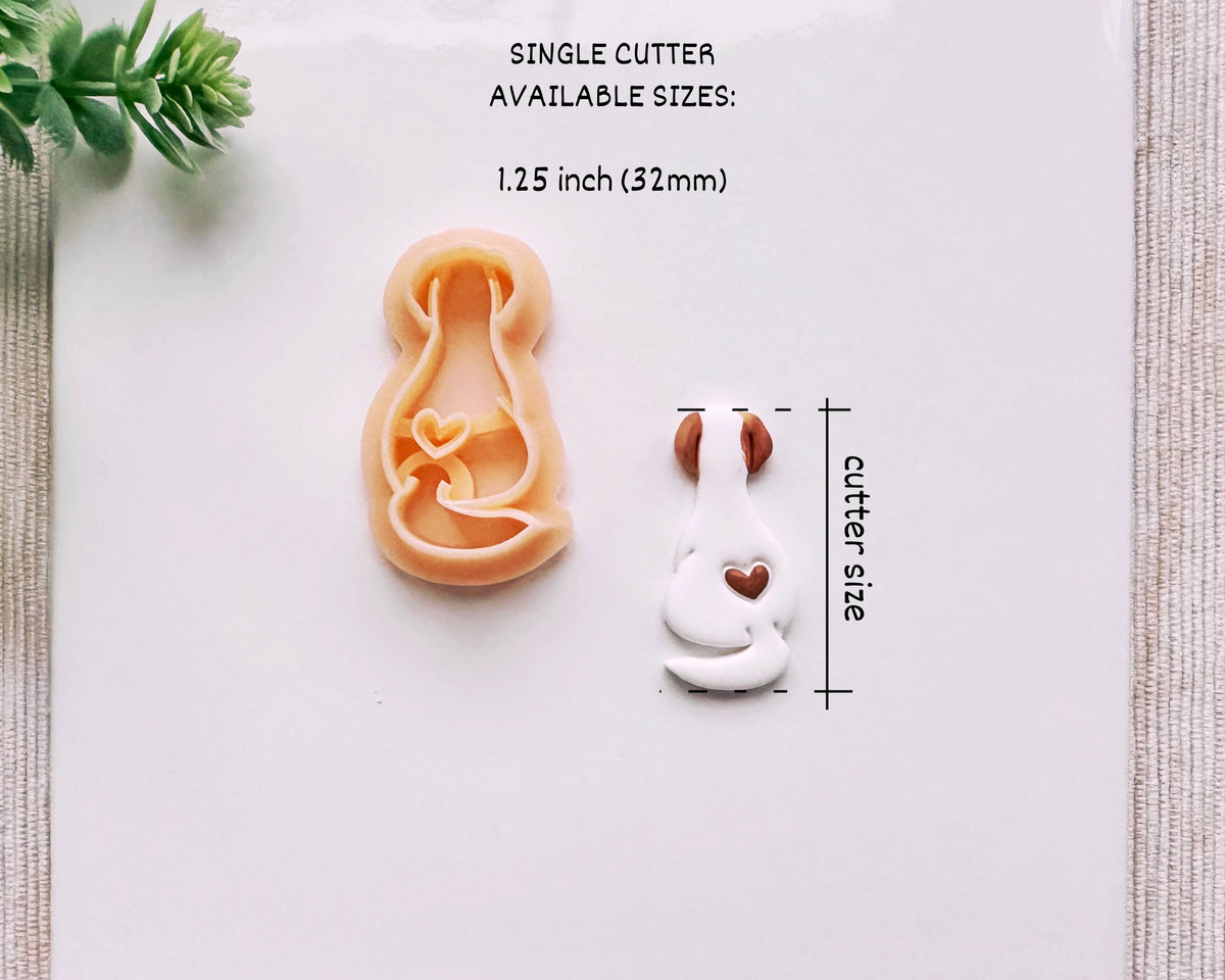 Dog with Heart-Shaped Fur Clay Cutter for Polymer Clay | Valentine's Day 2025 Collection