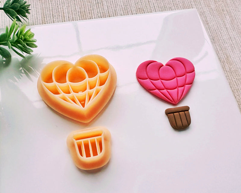 Heart Hot Air Balloon Clay Cutter for Polymer Clay | Valentine's Day 2025 Collection