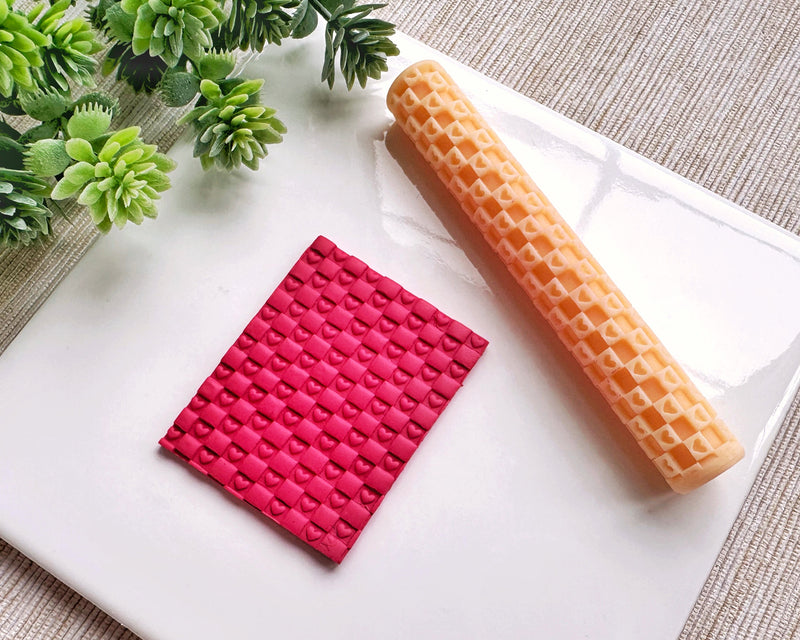 Checkered Hearts Texture Roller | Valentine's Day 2025 Collection