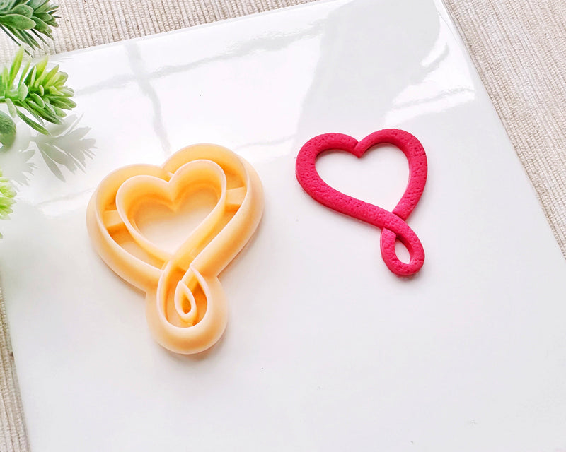 Ribbon Heart Clay Cutter for Polymer Clay | Valentine's Day 2025 Collection