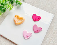 Cursive Love Heart Clay Cutter for Polymer Clay | Valentine's Day 2025 Collection